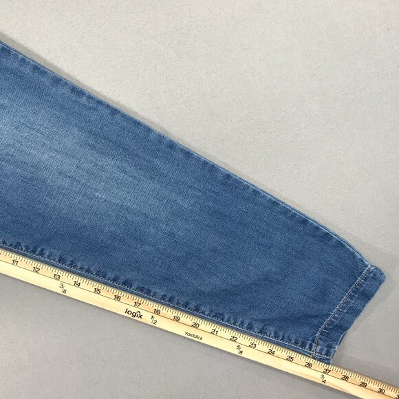 Forever 21 Overalls Womens 28 Blue Denim Jeans Distressed Straight Button Pocket - Picture 15 of 16